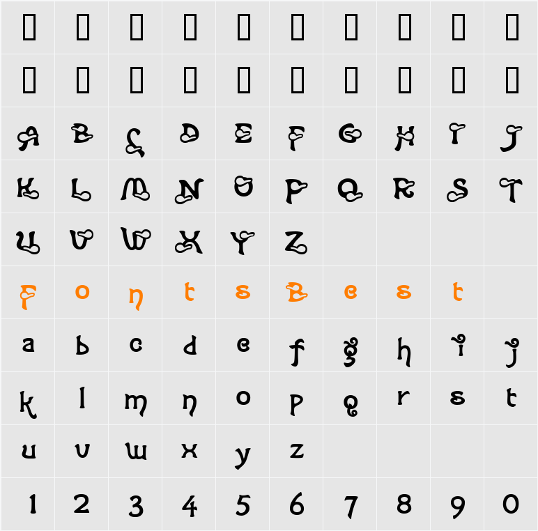 Sennin Character Map
