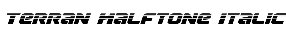 Terran Halftone Italic Font Image