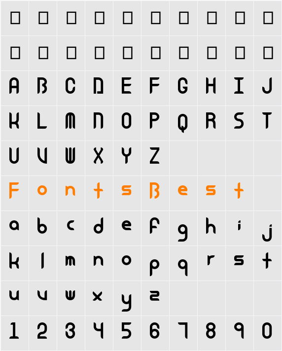 Equinox Character Map