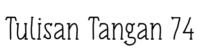 Tulisan Tangan 74 Font Image