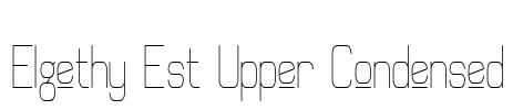 Elgethy Est Upper Condensed Font Image