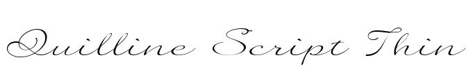 Quilline Script Thin Font Image