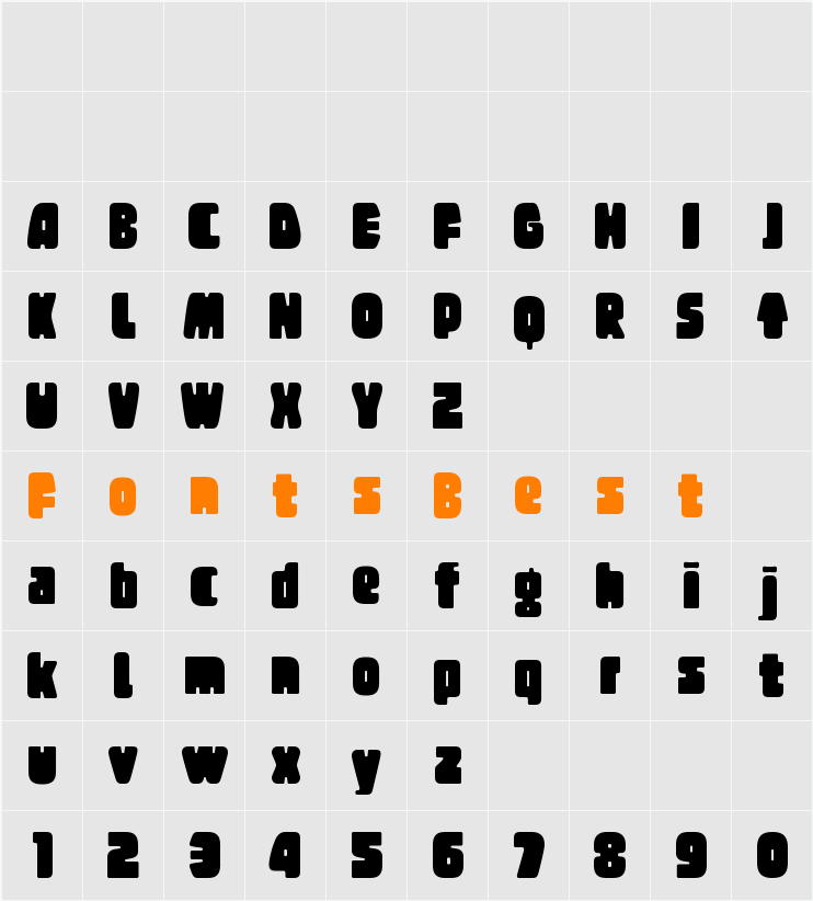Tregger Character Map