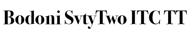 Bodoni SvtyTwo ITC TT