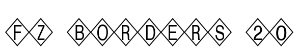 FZ BORDERS 20 Font Image