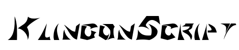 KlingonScript Font Image
