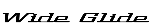 Wide Glide Font Image