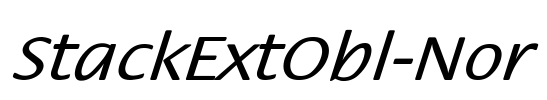 StackExtObl-Nor Font Image