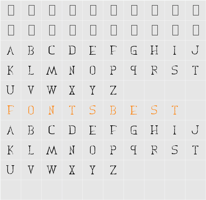 Decas II Character Map