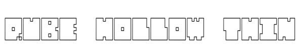 QUBE HOLLOW THIN Font Image