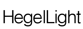 HegelLight Font Image