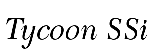 Tycoon SSi Font Image