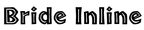 Bride Inline Font Image