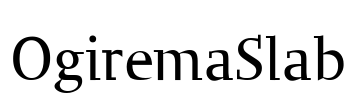 OgiremaSlab Font Image
