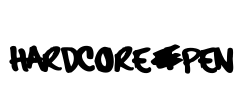 hardcore_pen Font Image