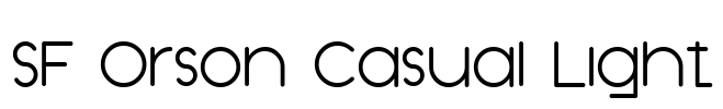 SF Orson Casual Light Font Image