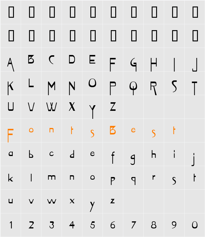 Tablet Character Map