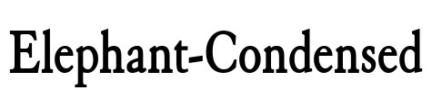 Elephant-Condensed Font Image