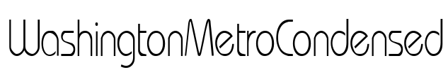 WashingtonMetroCondensed Font Image