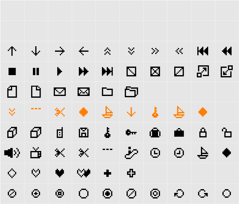 IconBitOne Character Map