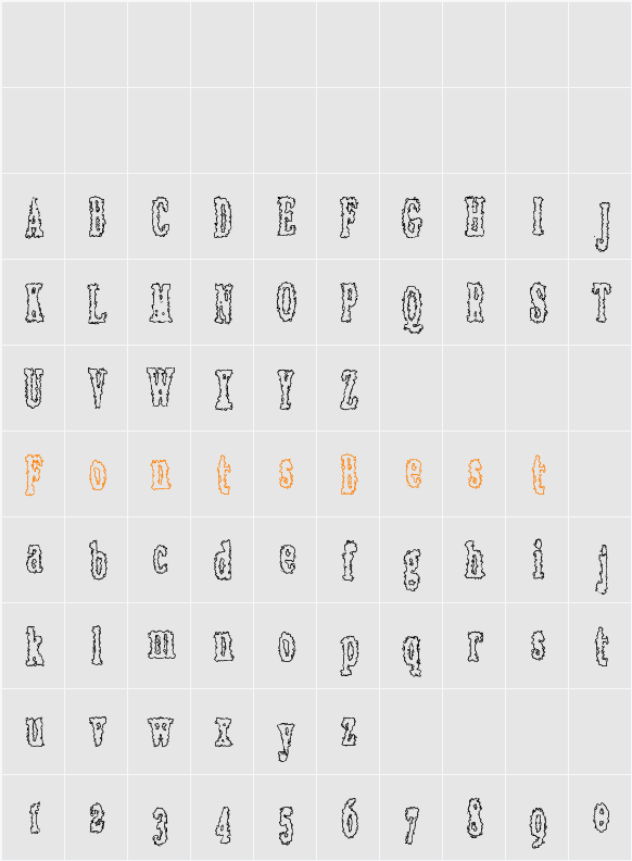 Rottapuisto Character Map