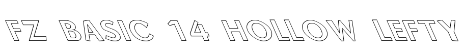 FZ BASIC 14 HOLLOW LEFTY Font Image