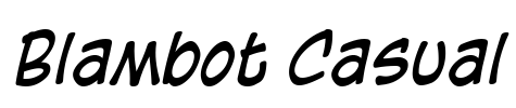 Blambot Casual Font Image