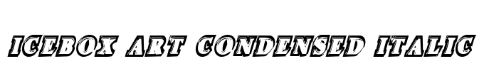 Icebox Art Condensed Italic Font Image