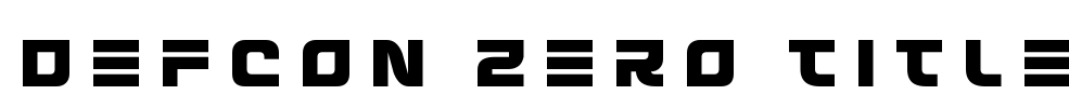 Defcon Zero Title