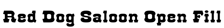 Red Dog Saloon Open Fill Font Image