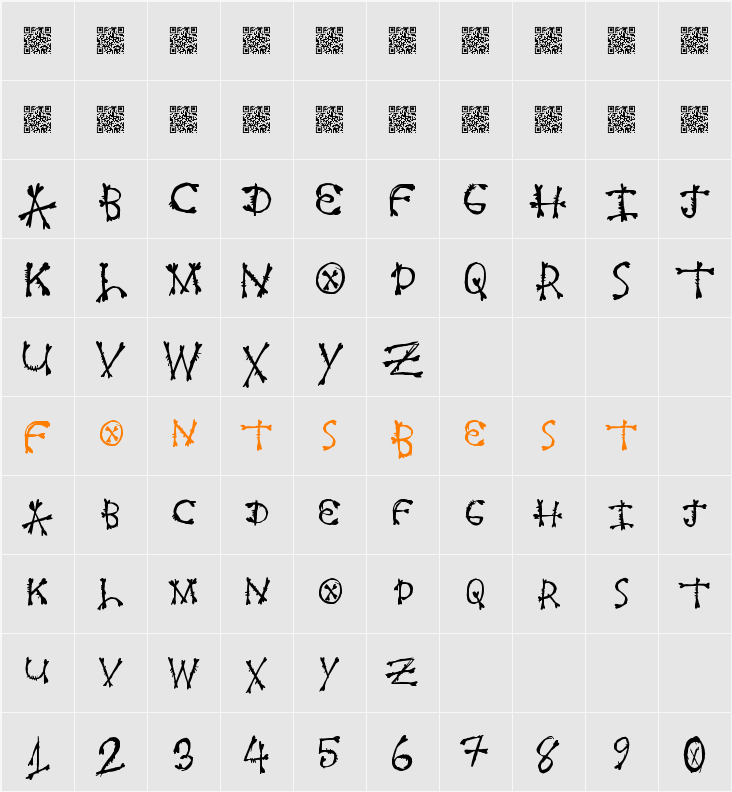 FreshBone Character Map