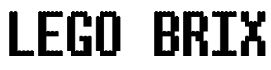 LEGO BRIX Font Image
