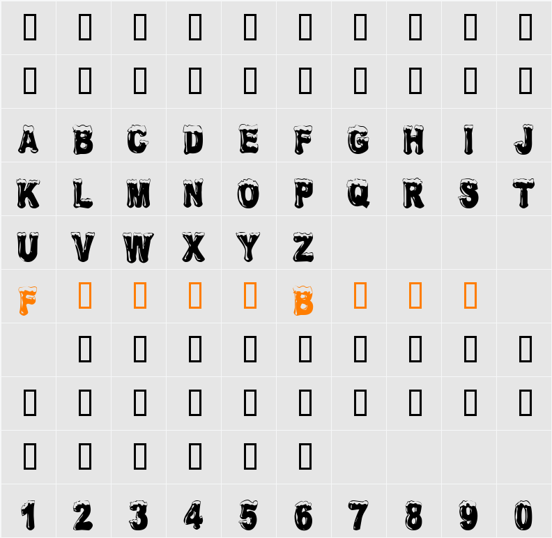 Frostbitten Wanker Character Map