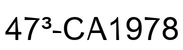 473-CAI978 Font Image