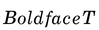 BoldfaceT