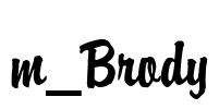 m_Brody Font Image