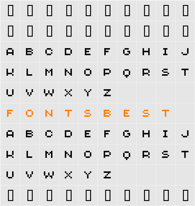 GeneticaFlash Character Map