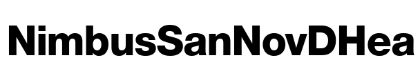 NimbusSanNovDHea Font Image