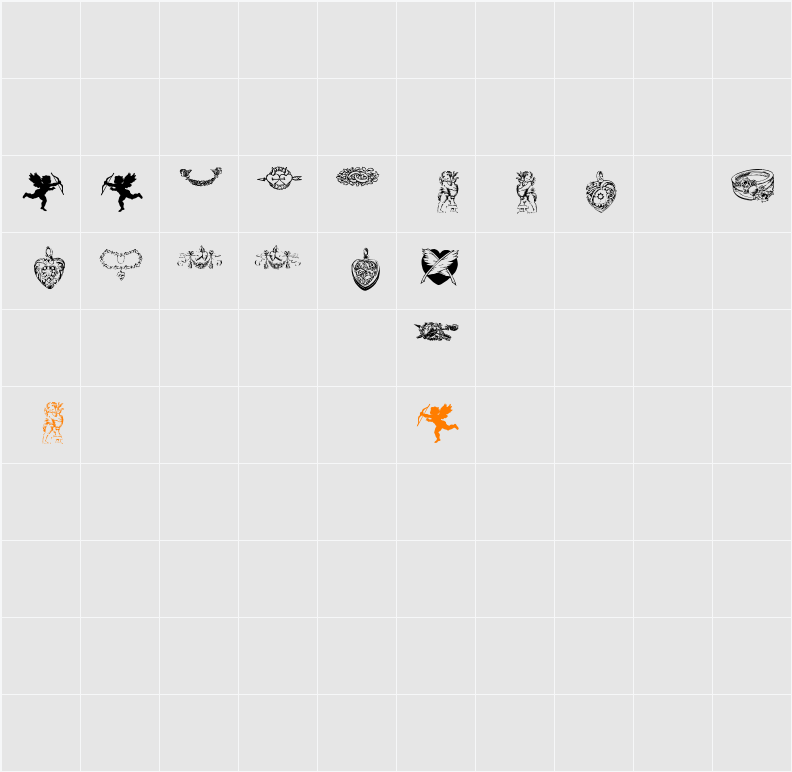 lpromantic1 Character Map