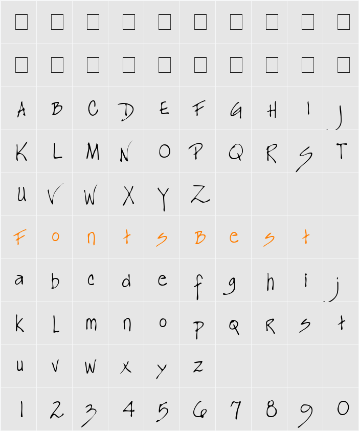 KianasHand Character Map