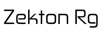 Zekton Rg Font Image