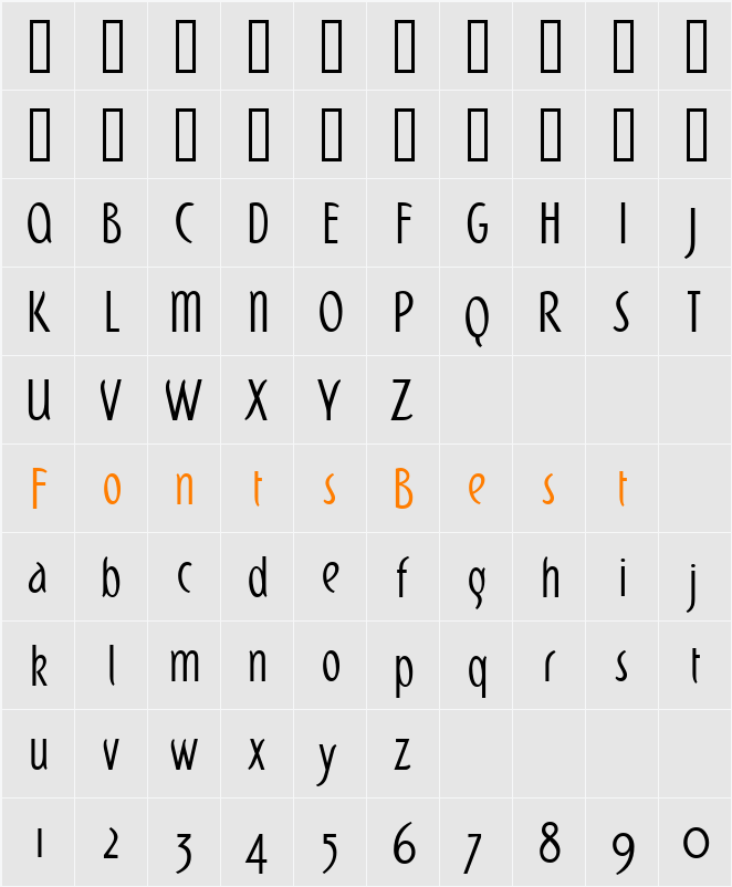 Domingo Character Map
