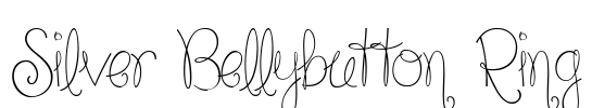 Silver Bellybutton Ring Font Image