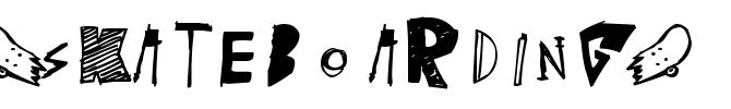 (skateboarding) Font Image