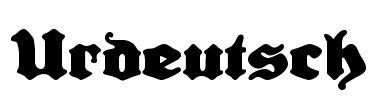 Urdeutsch Font Image