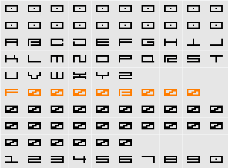 [.squarepusherv2.] Character Map