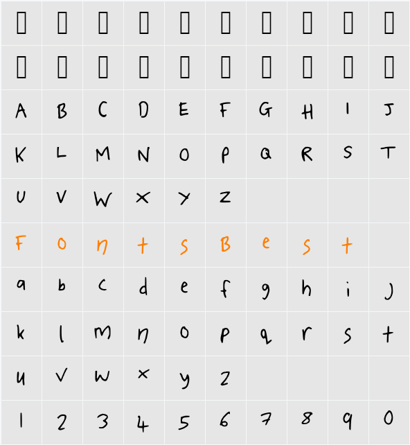 ToniSianWilliams Character Map