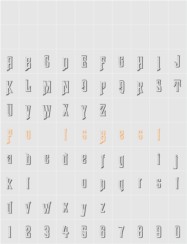 Haunted Mouse Shadow Alt Character Map