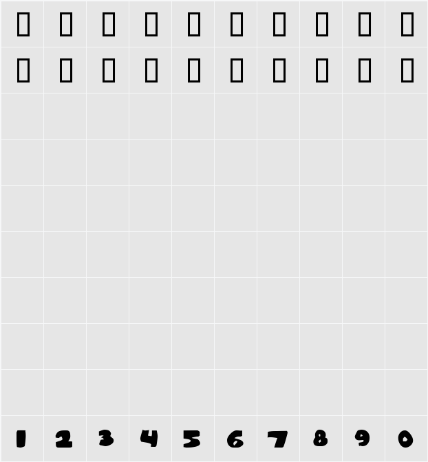 Zaam Character Map
