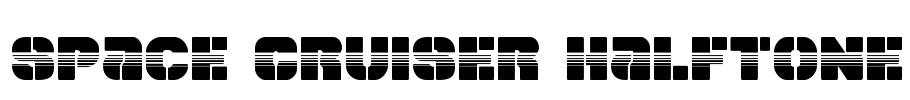 Space Cruiser Halftone Font Image